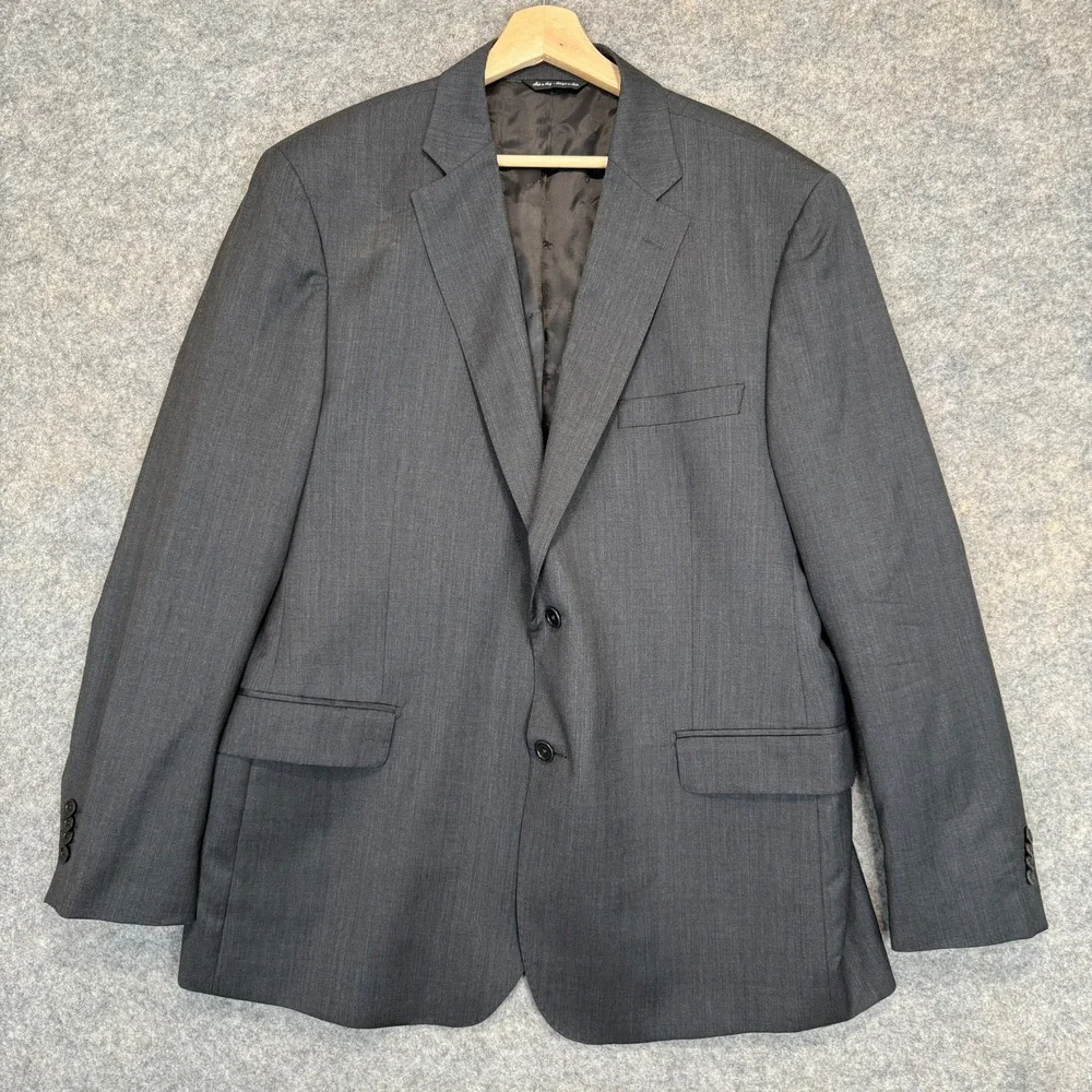Ermenegildo Zegna Saks Fifth Avenue Suit Blazer Jacket Mens 46 Classic Wool Silk